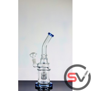 CURVED NECK CLEAR BARREL WATER PIPE 11inch
